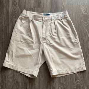 Polo Pleated Khaki Shorts